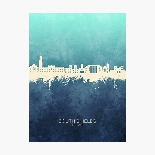 Item preview, South Shields England Skyline designed and sold by ArtPrints.