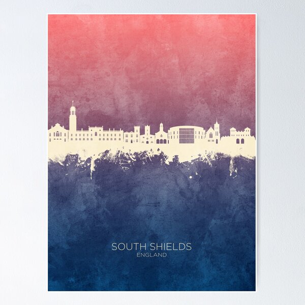Item preview, South Shields England Skyline designed and sold by ArtPrints.