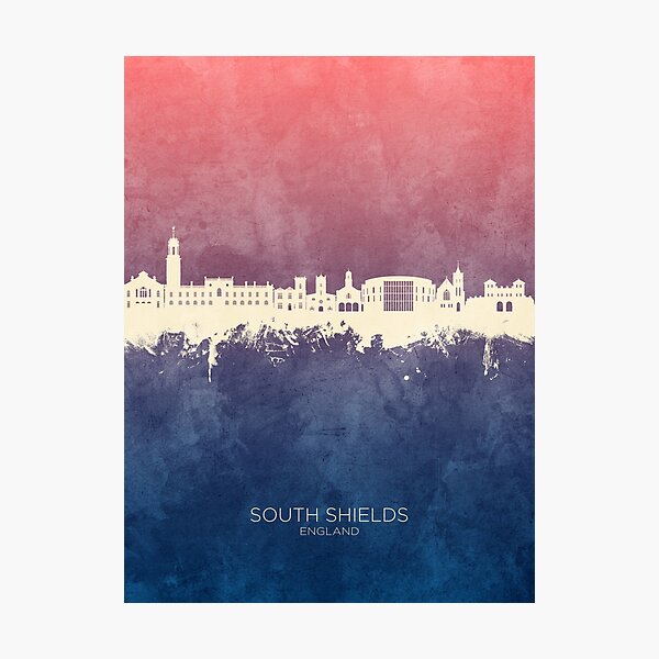 Item preview, South Shields England Skyline designed and sold by ArtPrints.