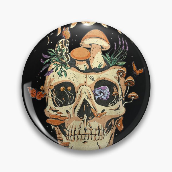 Item preview, Skull Mushroom Clothing Mycologist Goth Monarch Butterfly  designed and sold by guyebeder.