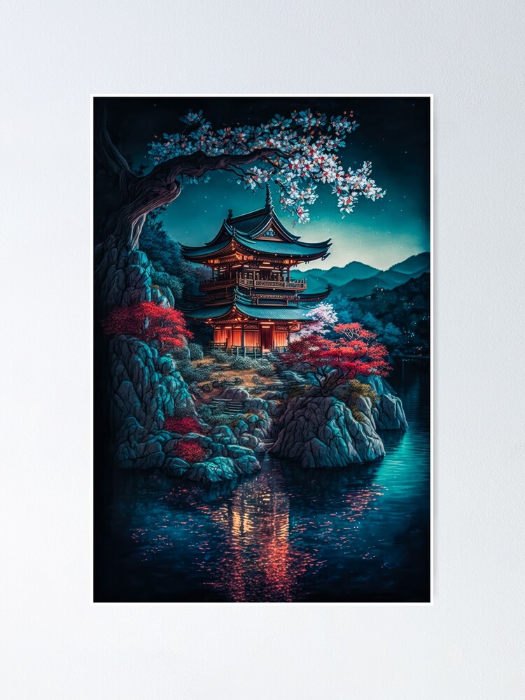 Japanese Landscape #11 Poster by CXDigitalArt