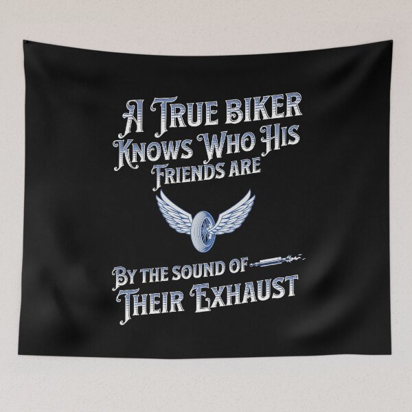 Item preview, A True Biker Know Who  His Friends Are By The Sound Of Their Exhaust designed and sold by LuckyThirteenUK.