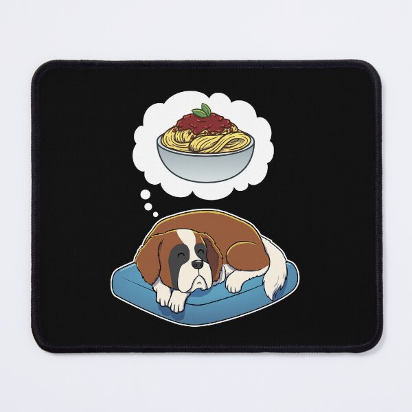 Item preview, St Bernard dreaming about Spaghetti Bolognese designed and sold by DoggieDelights.
