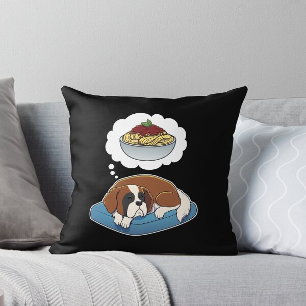 Item preview, St Bernard dreaming about Spaghetti Bolognese designed and sold by DoggieDelights.