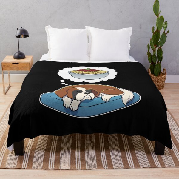 Item preview, St Bernard dreaming about Spaghetti Bolognese designed and sold by DoggieDelights.