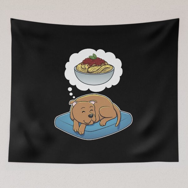 Artikelvorschau, Staffordshire Bull Terrier dreaming about Spaghetti Bolognese entworfen und verkauft von DoggieDelights.
