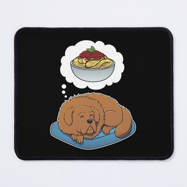 Item preview, Tibetan Mastiff dreaming about Spaghetti Bolognese designed and sold by DoggieDelights.
