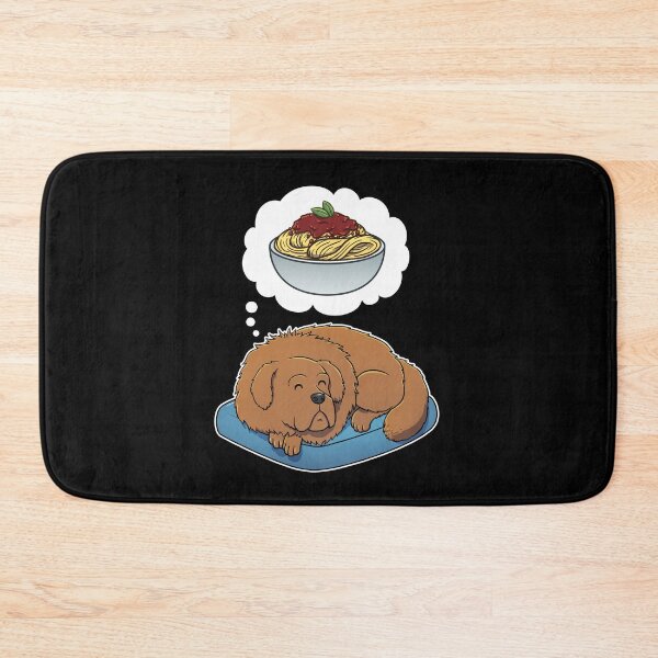 Item preview, Tibetan Mastiff dreaming about Spaghetti Bolognese designed and sold by DoggieDelights.
