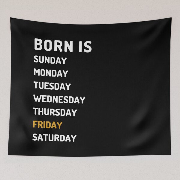 Item preview, born is friday white designed and sold by Micapox.