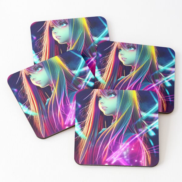 Item preview, Anime Girl Portrait - Hologram Style designed and sold by Dalive.