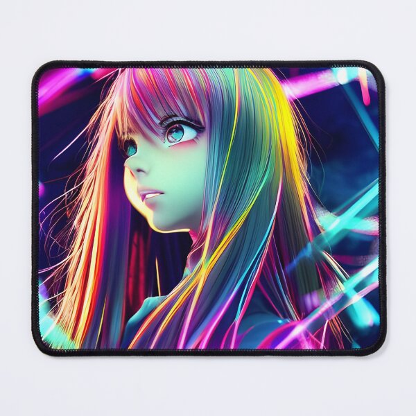 Item preview, Anime Girl Portrait - Hologram Style designed and sold by Dalive.