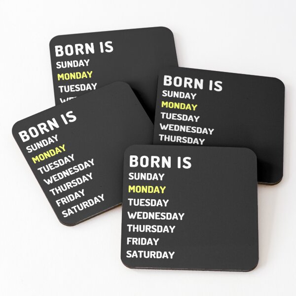 Item preview, Born is monday white designed and sold by Micapox.