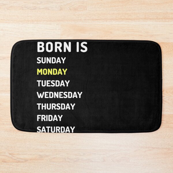 Item preview, Born is monday white designed and sold by Micapox.