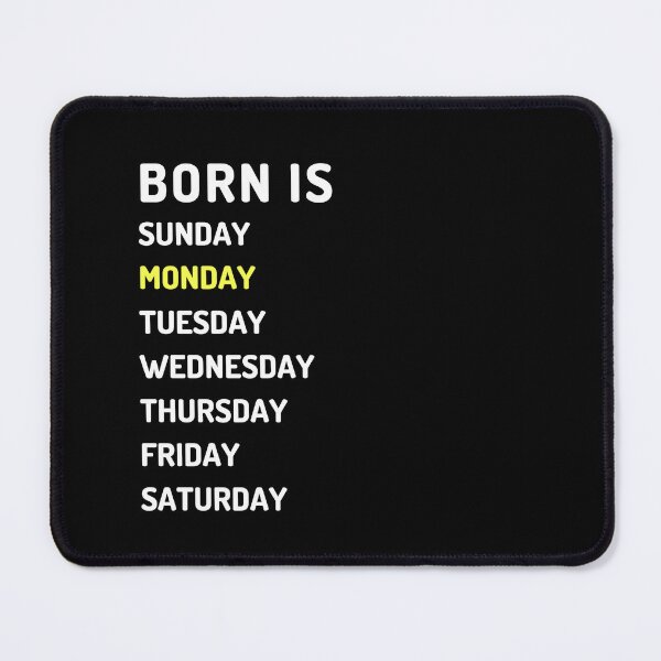 Item preview, Born is monday white designed and sold by Micapox.