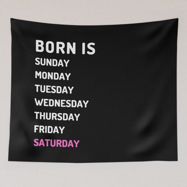 Item preview, Born is saturday white designed and sold by Micapox.