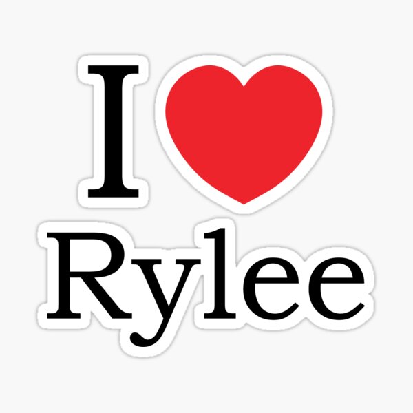 “I Love Rylee - With Simple Love Heart” Sticker for Sale by