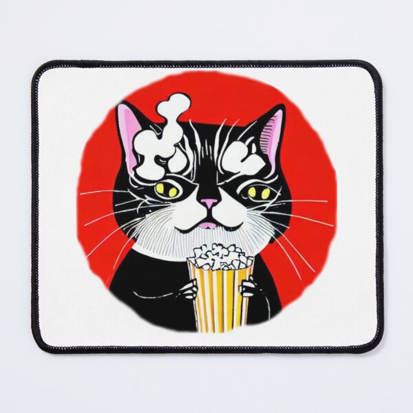 Aperçu de l'œuvre Chat mangeant du pop-corn 03 créée et vendue par CheeseBlueprint.
