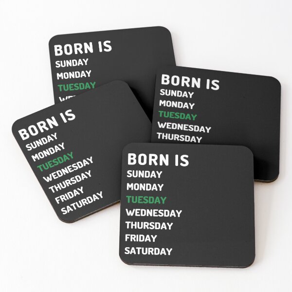 Item preview, born is tuesday white designed and sold by Micapox.