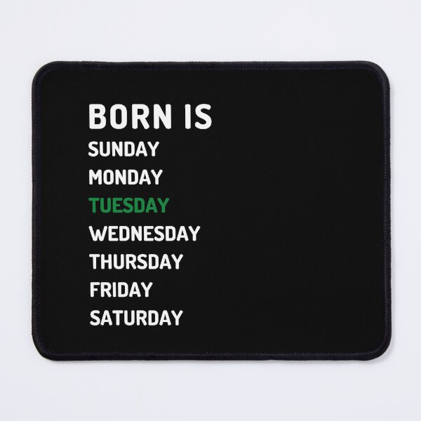 Item preview, born is tuesday white designed and sold by Micapox.