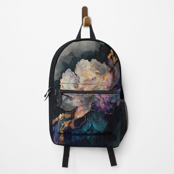 Item preview, Golden Peony - Abstract Alcohol Ink Resin Art designed and sold by inkvestor.