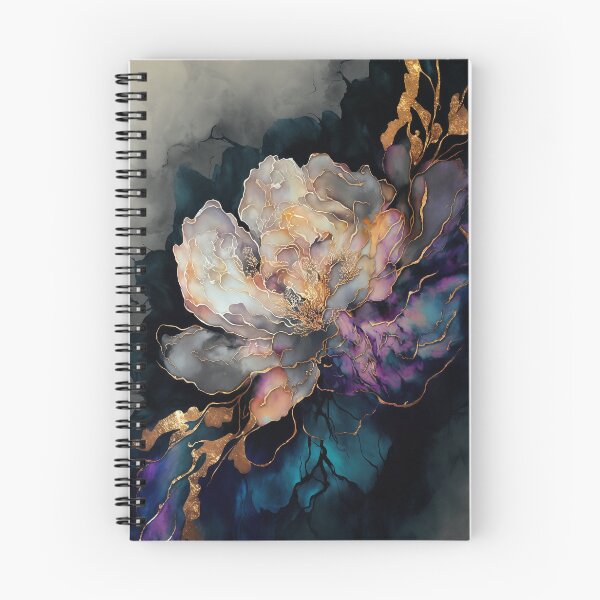 Item preview, Golden Peony - Abstract Alcohol Ink Resin Art designed and sold by inkvestor.
