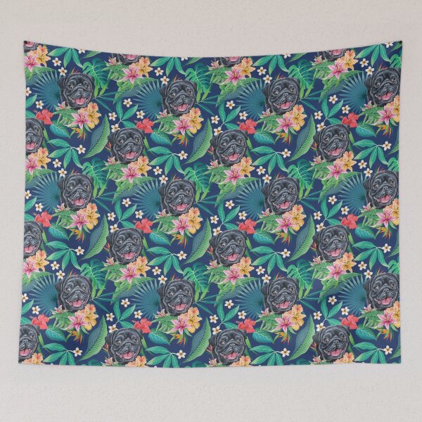 Item preview, Tropical Black Pug 7 designed and sold by lulupetart.