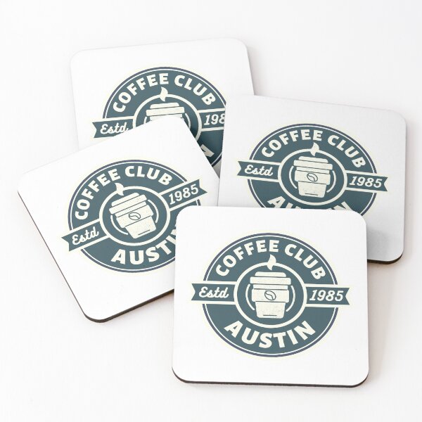Item preview, Coffee Club Austin Established in 1985 Retro 80s Style Design designed and sold by RetroDesignsNW.