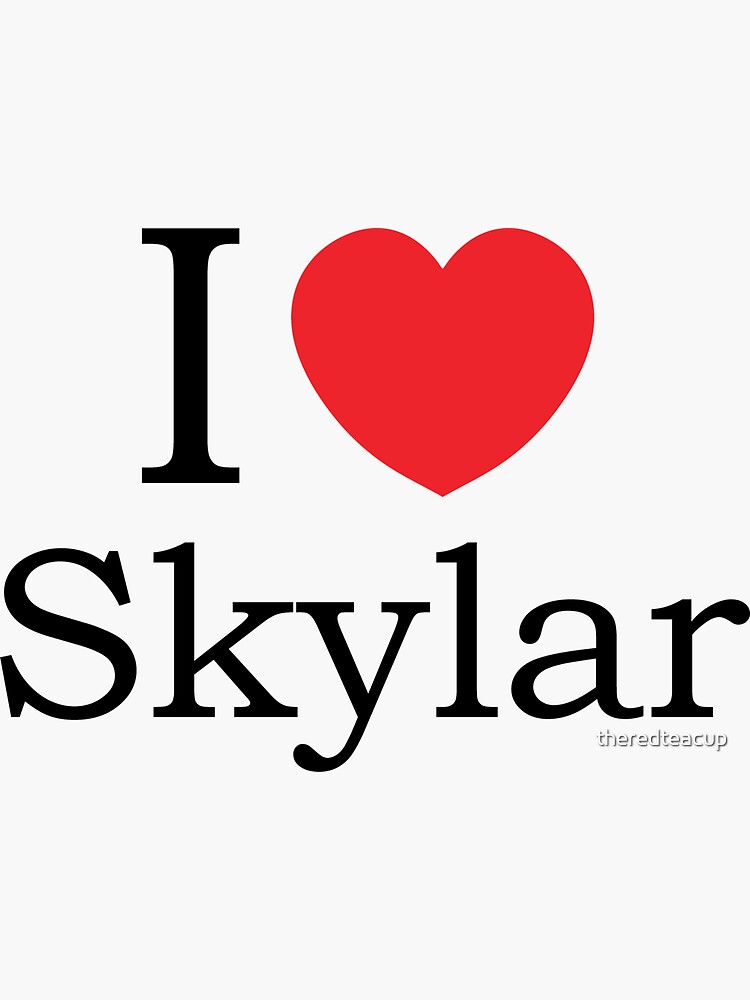 I Love Skylar - With Simple Love Heart Sticker for Sale by theredteacup