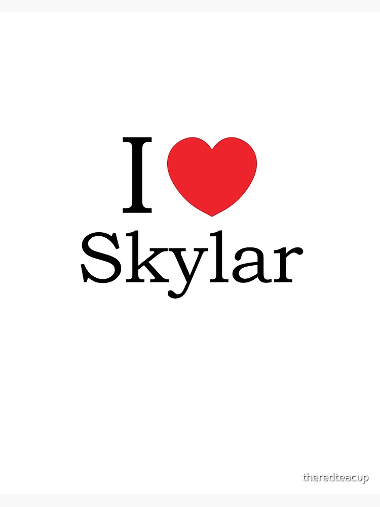 I Love Skylar - With Simple Love Heart | Art Board Print