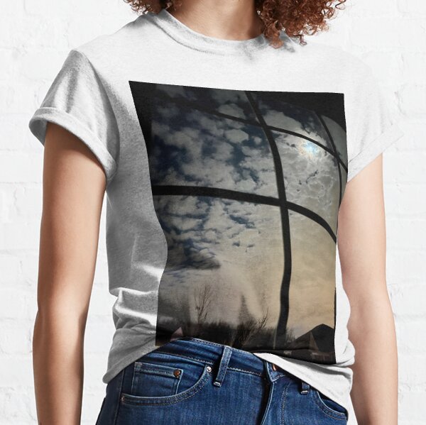 Night clouds, night, clouds, sky, blue, light, modern, nature, reflection, color, illustration, objects, view, beautiful, technology, design Classic T-Shirt
