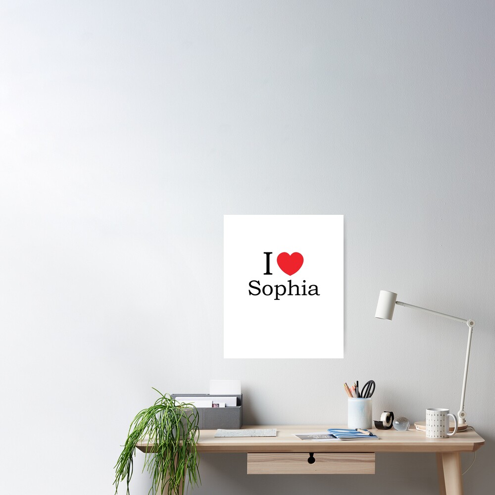 I Love Sophia - With Simple Love Heart Art Board Print for Sale by  theredteacup