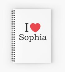 I Love Sophia - With Simple Love Heart Spiral Notebook