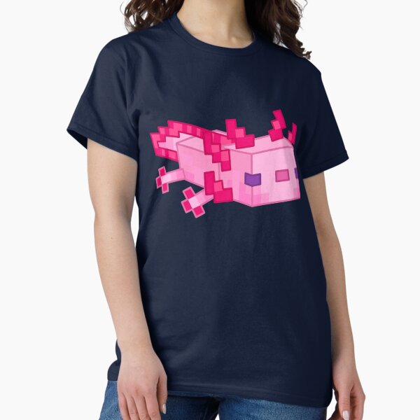 Vista previa del artículo con la obra «Ajolote rosa de Minecraft», diseñado y vendido por Splash-of-Ink.