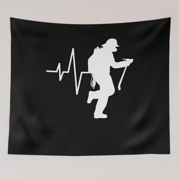 Item preview, Heartbeat Firefighter With Pulaski Cool Firefighting Fireman designed and sold by Nessshirts.