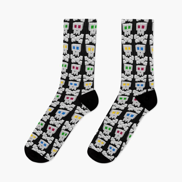 Item preview, Pop Art Style Robot Skulls | Retro 8-bit pixel Pirate Flag Pattern designed and sold by Popalt.