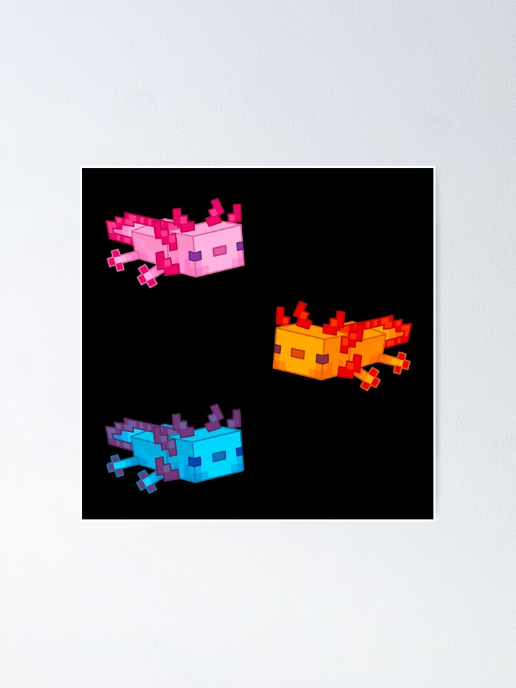 Minecraft Axolotl (Blue) Perler Bead Pattern