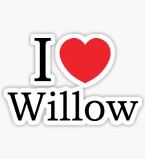I Love Willow - With Simple Love Heart Sticker
