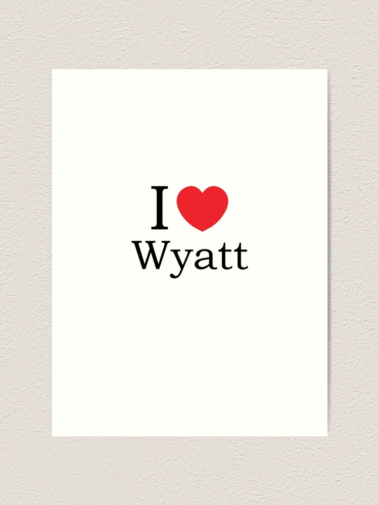 I Love Wyatt With Simple Love Heart