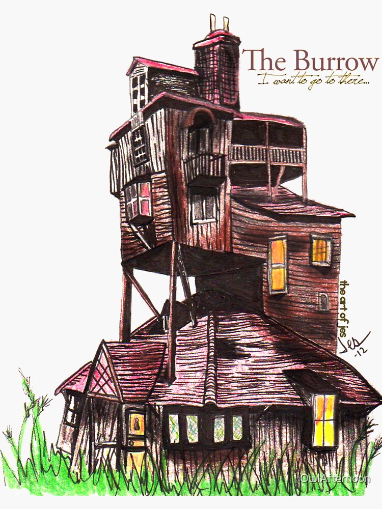 "The Burrow" Sticker for Sale by OwlAfternoon Redbubble