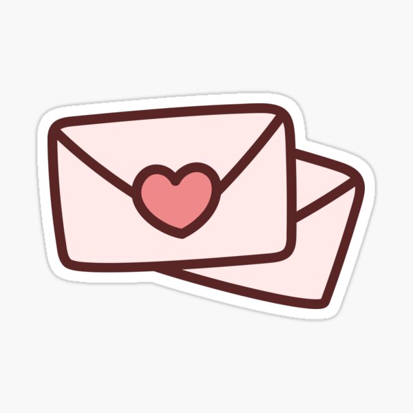 Heart Envelope Sticker for Sale by neothing