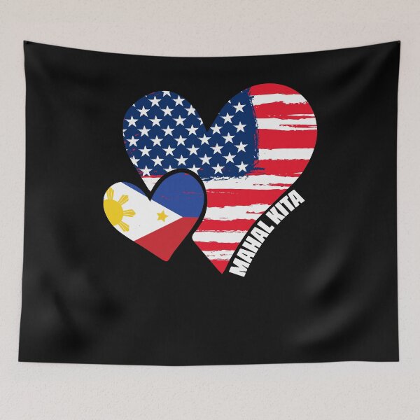 Item preview, Awesome Mahal Kita Filipino American Hearts Philippine Pride designed and sold by Nessshirts.