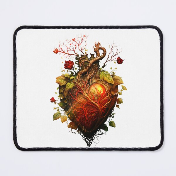 Item preview, Beautiful leafy steampunk anatomical heart designed and sold by Jarmo Piironen.