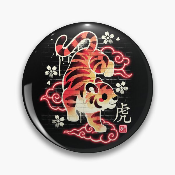 Item preview, japanese tiger street art designed and sold by NemiMakeit.