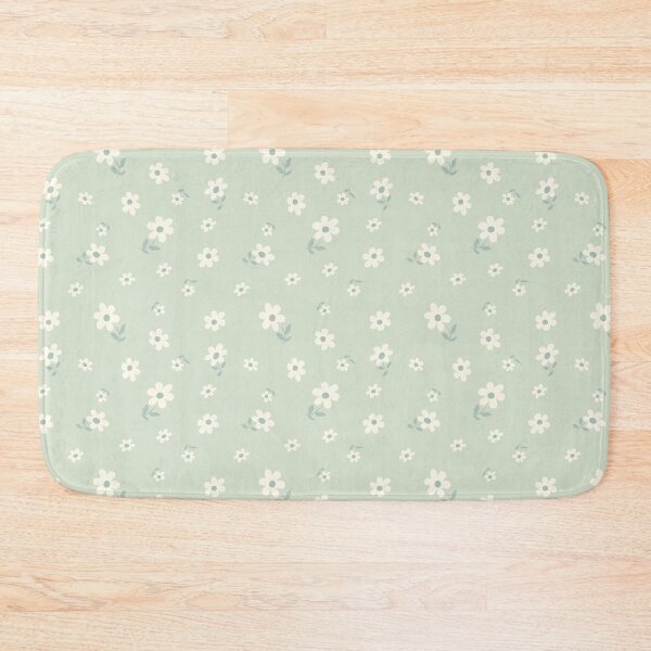 Item preview, DITSY PRAIRIE VINTAGE RETRO FLORALS AND FLOWERS SAGE GREEN CREAM PASTEL GREEN designed and sold by blomastudios.