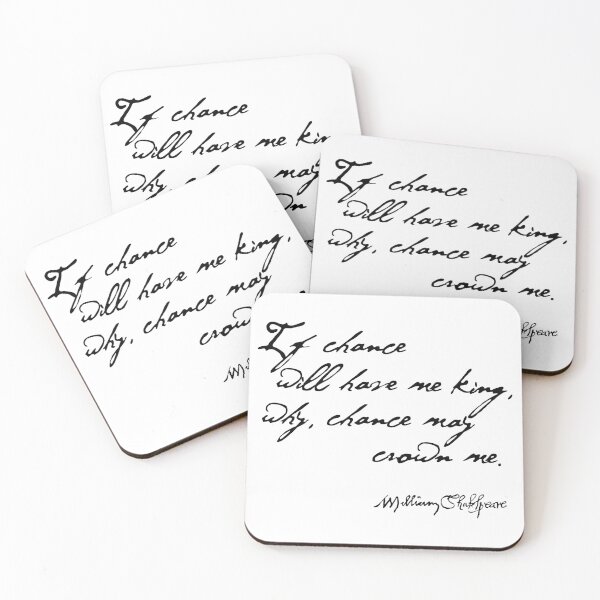 Item preview, If Chance Will Have Me King - Macbeth Quote, Shakespeare designed and sold by Styled Vintage.