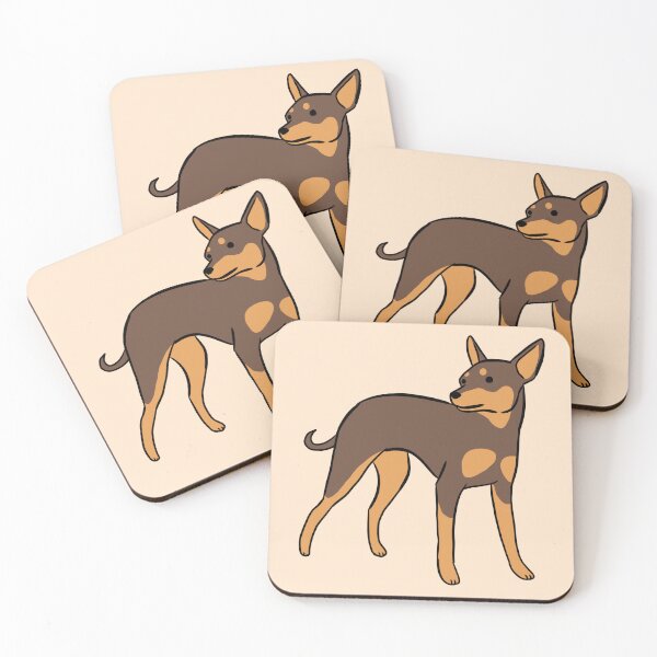 Item preview, Miniature pinscher dog cute illustration  designed and sold by Yarafantasyart.