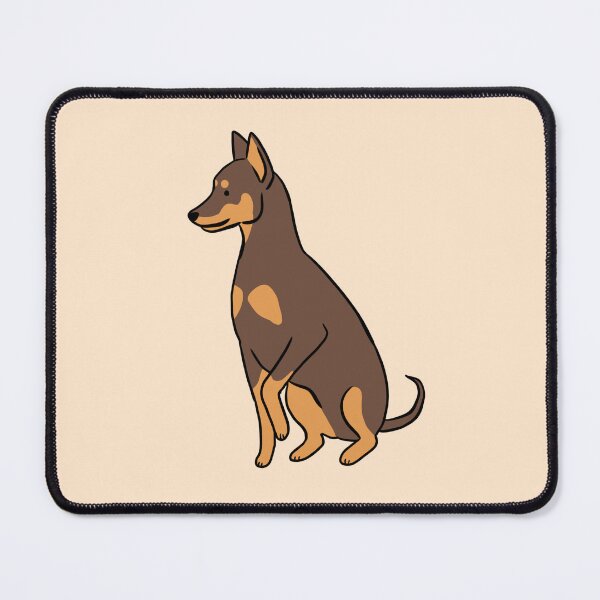 Item preview, Miniature pinscher dog cute illustration designed and sold by Yarafantasyart.