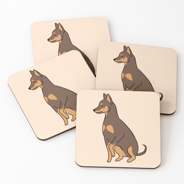 Item preview, Miniature pinscher dog cute illustration  designed and sold by Yarafantasyart.