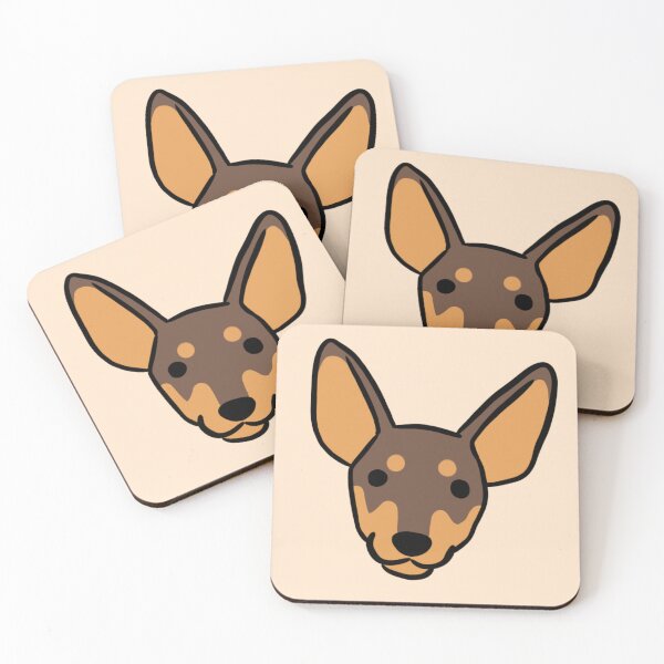 Item preview, Miniature pinscher dog cute illustration  designed and sold by Yarafantasyart.