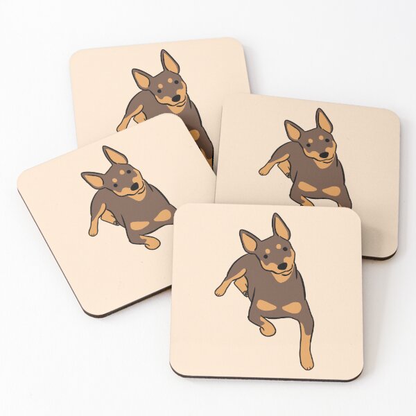 Item preview, Miniature pinscher dog cute illustration  designed and sold by Yarafantasyart.